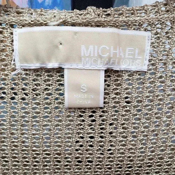 MICHAEL Michael Kors Gold Mesh Zip Up Hoodie - Picture 2 of 5